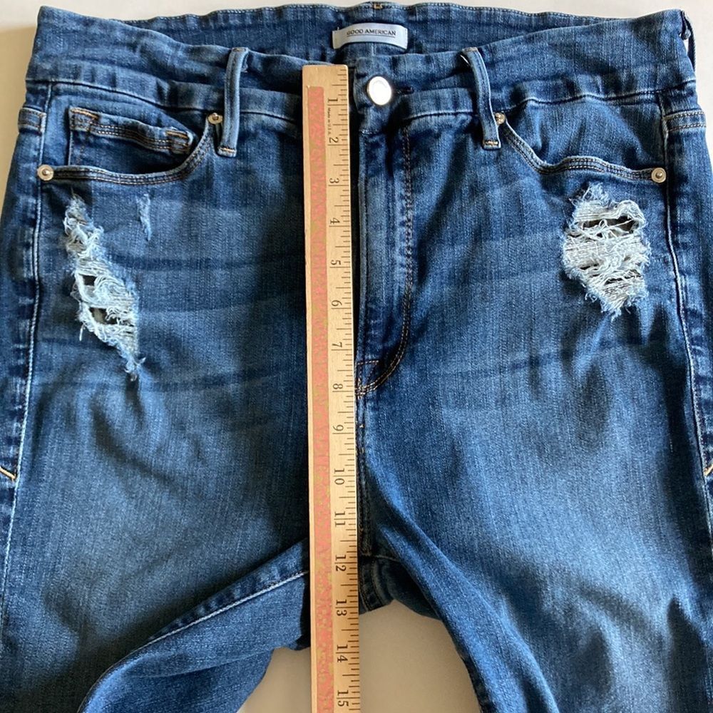 Good American Good Legs Cheetah Pockets High Waist Jeans 16 - Picture 10 of 12